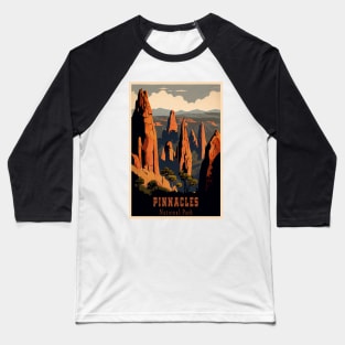 Pinnacles National Park Travel Poster Baseball T-Shirt